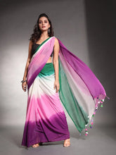 Brown Pure Cotton Soft Saree With Stripes Pattern-MA54CT33580102